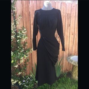 1940’s Style Back Crepe Dress